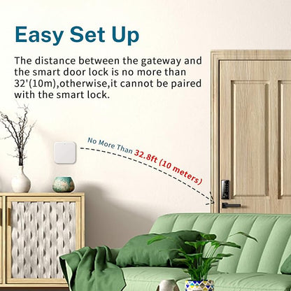 KUCACCI TTLock WiFi Gateway for Kucacci H15B T17 Smart Lock, Smart Bridging Hub Easy to Compatible with Alexa, Remotely Unlock Voice Control