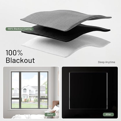 Motorized Blinds with Remote, Blackout No Drill Cordless Smart Roller Shades, Automatic Blinds for Windows, Grey,34.5" W x 72" H