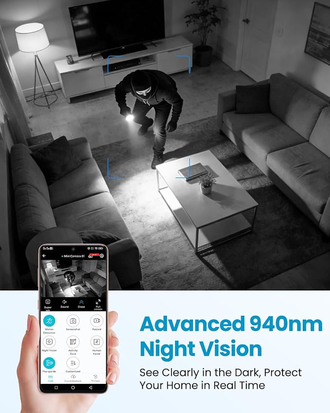 UCOCARE No WiFi Security Camera, 4K Wireless Mini Indoor Outdoor Camera