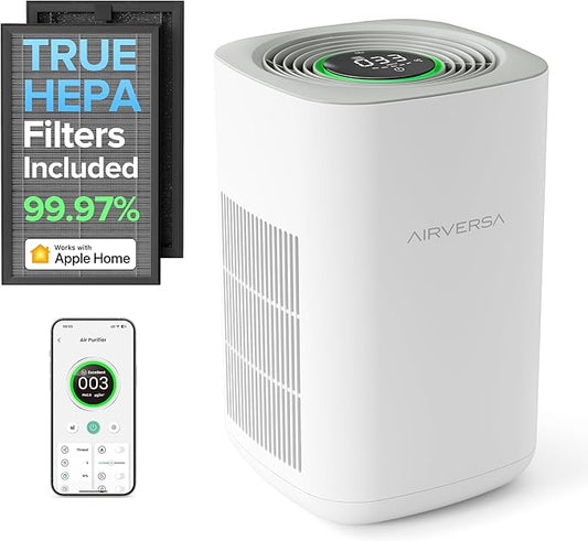 Airversa HomeKit Air Purifier over Thread Works with HomeKit (Home Hub Required) 3-Stage H13 True HEPA Smart Air Cleaner 1000 sq.ft Purelle AP2