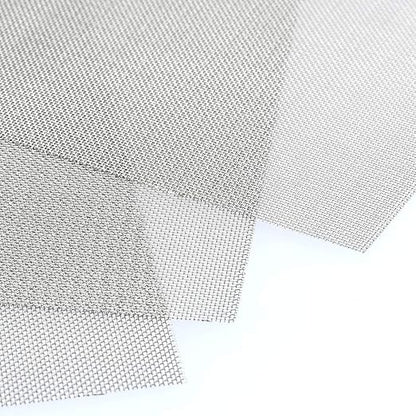 TIMESETL 3 Pcs Stainless Steel Woven Wire 30 Mesh - 12" x 8"(30x21cm) Garden Fence Mesh Cabinets Wire Mesh Window Screen Net