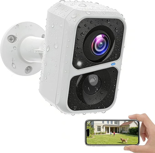 Vicohome 2K Wireless Battery-Powered WiFi Security Camera, Outdoor/Indoor with AI Motion Detection, Full Color Night Vision, 2-Way Audio, Spotlight & Siren, IP65 Weatherproof, SD/Cloud Storage