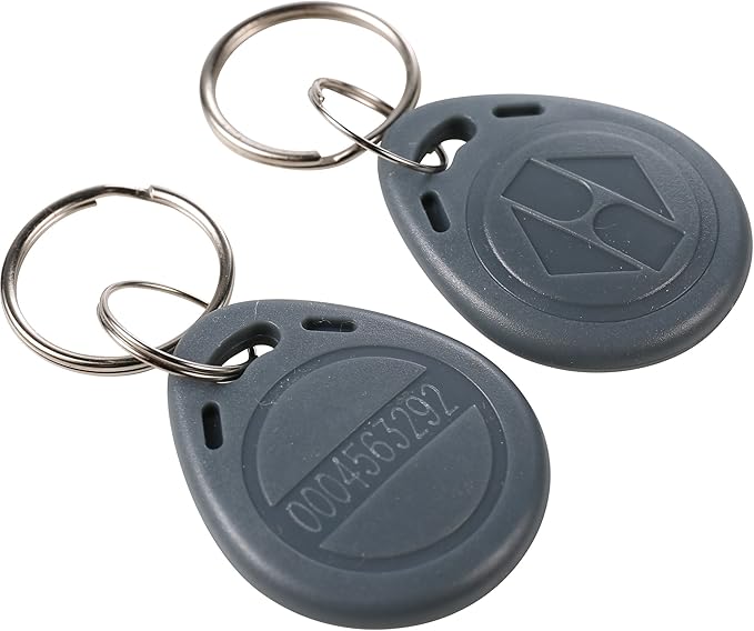 125khz RFID Smart EM ID Read Only Entry Access Keyfob Tag Token Keychain Card (100 Pack) (Grey)