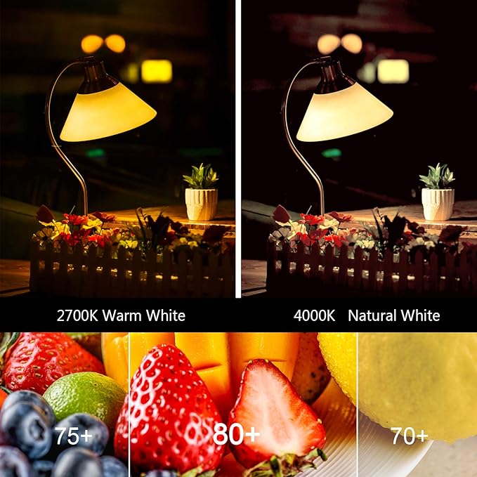 LED Edison Light Bulbs, 2700K Soft White, 6-Pack, Vintage Bulbs 40 Watt Equivalent, Filament Bulb, A19 Decorative LED Light, 5W, 500LM, Dimmable, Clear Glass, E26 Base