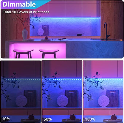 WOBANE Rechargeable LED Strip Light, 2000mAH Battery Powered Color Changing Strip Lights, 6.56ft RGB Rope Lighting with Remote, Suitable for Party,Shelf,Sofa,Desk,Game,Holiday,Indoor Decoration