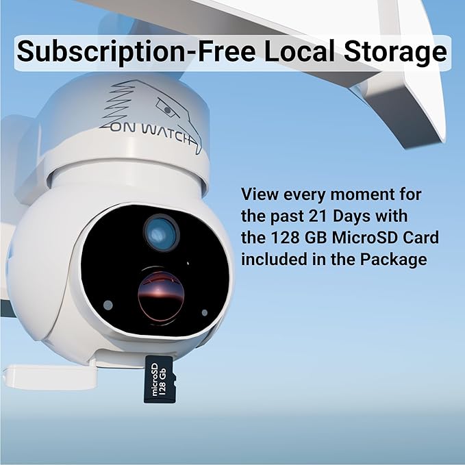 4G LTE No Wi-Fi 24/7 Recording Solar Floodlight Security Camera Outdoor Wireless, Motion-Activated Notification/Floodlight/Siren, Pan/Tilt, 2K HD Live View/Talk, Free 128GB Storage & SIM Card