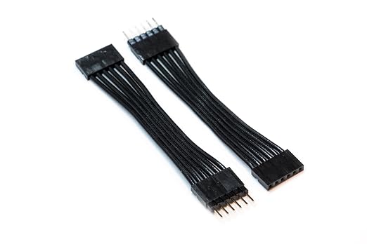 Litcessory Flexible Corner Connector for Philips Hue V3/WiZ Lightstrip | Standard 6-Pin, 2in, 4 Pack, Black. Not compatible with Flux.