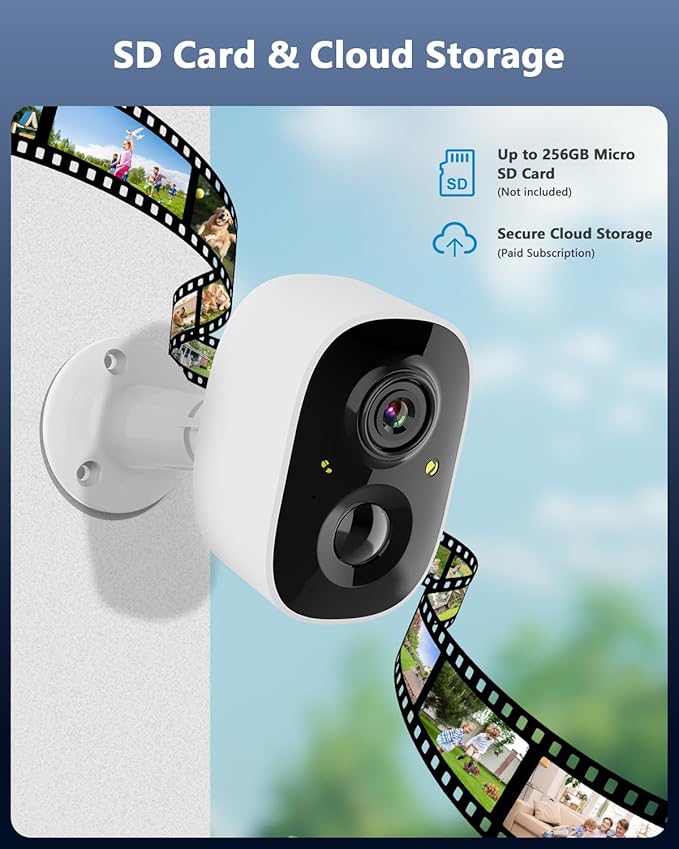 OOSSXX (100% Wire-Free) Battery Outdoor Wireless Security Camera Wi-Fi Cameras Video Surveillance