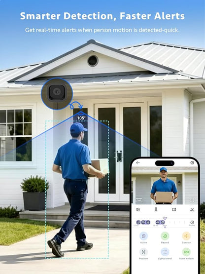 Septekon 5G Window Camera, No-Drill 18° Tilt Mount, Indoor Security Camera