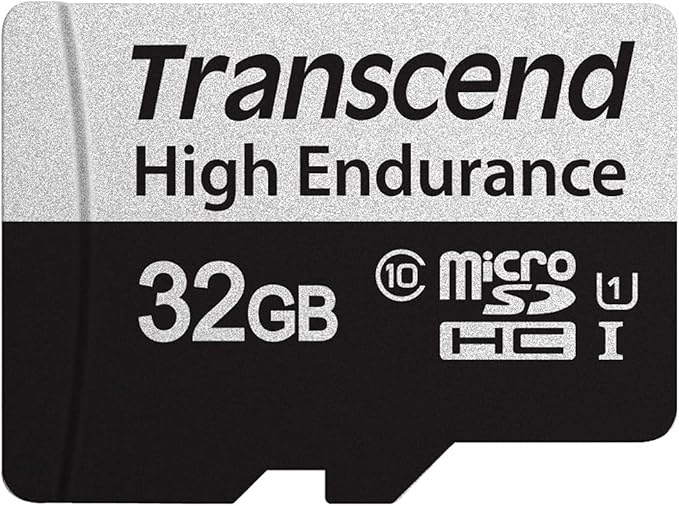 Transcend 32GB 350V(uSD Card), Micro SD, Memory Card, U1, Full HD, Up to 100MB/s, for Camera and Drones - TS32GUSD350V