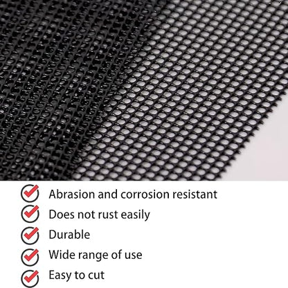 Stainless Steel Mesh Screen, 4 Pack 12 Mesh Hard 304 PVC Coated Stainless Steel Wire Screen for Vent, Cage, Cabinets, Security Guard, Garden (30 X 21CM)