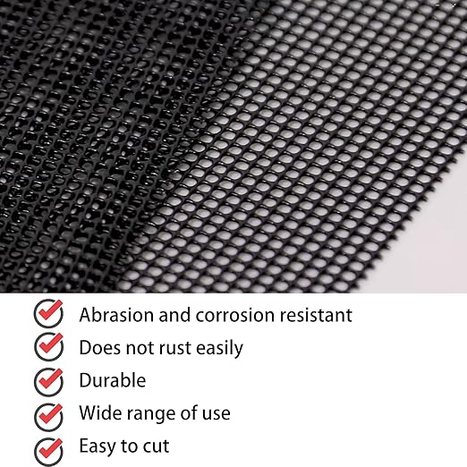 PVC Coated 304 Stainless Steel Mesh,2 Pack Woven Wire Mesh Screen Steel Woven Wire Mesh for Vent, Cage, Cabinets Mesh, Security Guard Garden Screen Hole Diameter 1.5mm (30 X 21CM)