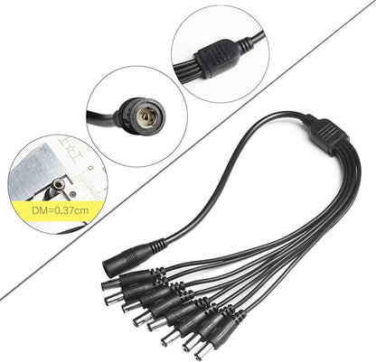 Fancy Buying Security Camera Power Adapter 12V 5A 100V-240V AC to DC 8-Way Power Splitter Cable FCC Certified LED Power Transformers-Fits Analog/AHD DVR/Camera, RGB LED Strip Lights