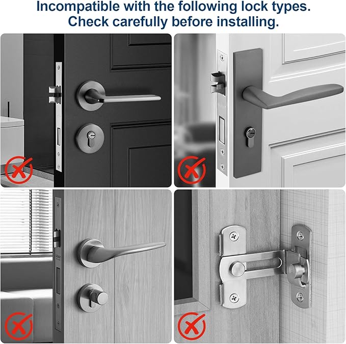 FITNATE Smart Fingerprint Door Lock, Keyless Entry Door Lever with APP, IC Card, Code, Key & Biometric Unlock for Bedroom, Home, Hotel, Office, Apartment, Matte Black