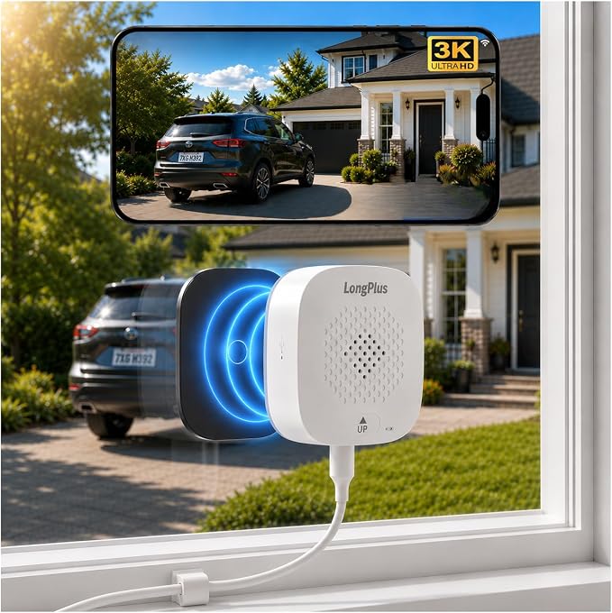 LongPlus 5MP 3K Window Camera for Home Security, WiFi6 Safeview Camera