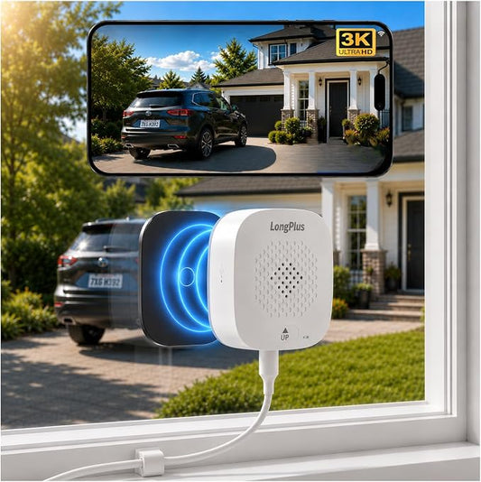 LongPlus 5MP 3K Window Camera for Home Security, WiFi6 Safeview Camera