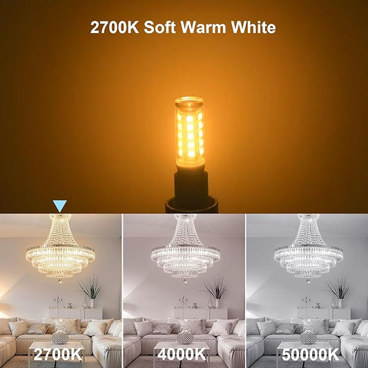 G9 LED Bulb Dimmable 2700K Warm White, T4 4W Replacement for 40 Watts Halogen, Flicker-Free, Ceramic Bi-pin Base, GU9 Light Bulbs for Chandeliers & Lamps, 8 Pack