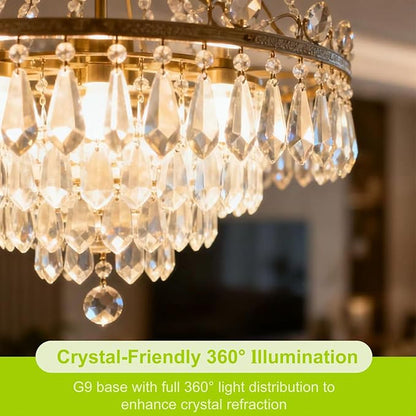 4Pcs G9 Bulb LED Bulbs 3W AC110V-140V G9 Smart Light for Home Lighting Fixtures Warm White 3000K 200 Lumens Non-Dimmable 360° Omni Directional Crystal Chandelier Lamp