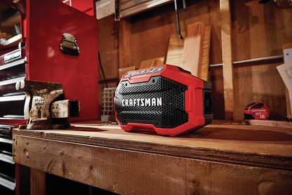 CRAFTSMAN V20 Wireless Portable Bluetooth Speaker, Tool Only (CMCR001B), Red