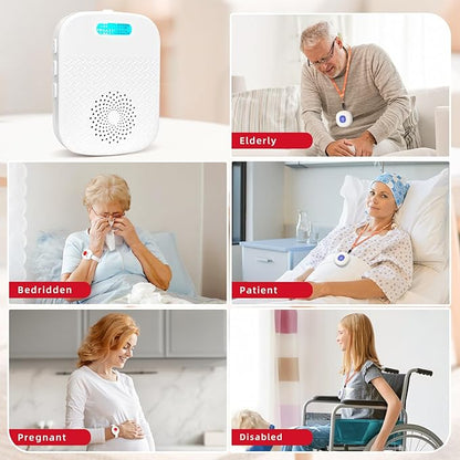 CallToU Caregiver Pager Wireless Call Button for Elderly/Senior,2026 New Version Pager with Vibration & Rechargeable,Nurse Alert System for Home Care Seniors