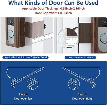 KIMILAR Anti-Theft Video Doorbell Mount Compatible with Most Wireless Video Doorbell, Adjustable Mounting Bracket Accessories for Houses, Apartments, Businesses