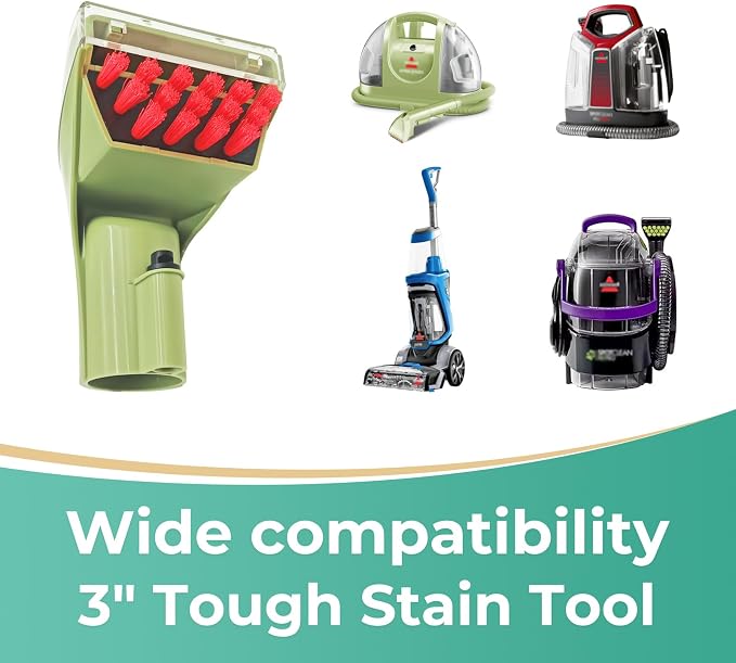 3" Tough Stain Brush Tool 1400B Replacement Parts for Bissell Little Green | 1400B 1400M 1400W 3369 2513W 4075 3860 2513E Machine Nozzle Head Attachments for Portable Carpet & Upholstery Cleaner