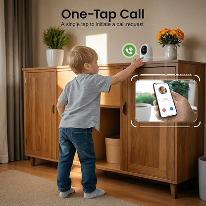 INFIYA 2K Indoor Camera-360° Pan/Tilt Baby/Elderly/Pet Camera with One-Tap Call & 24/7 Local Storage, Cameras for Home Security Works with Alexa/Google Home, K7-4 Pack (2.4GHz Wi-Fi Only)