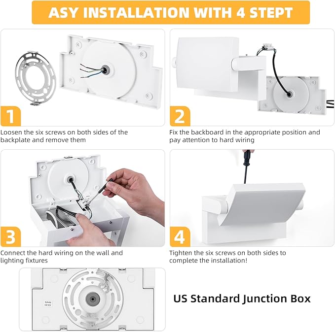 40W LED Flood Lights Outdoor LED Sconce Waterproof 350°Rotation White Exterior Lighting Fixture 6000K for Barn Yard Garage Building Area Backyard
