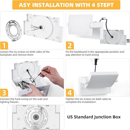 40W LED Flood Lights Outdoor LED Sconce Waterproof 350°Rotation White Exterior Lighting Fixture 6000K for Barn Yard Garage Building Area Backyard