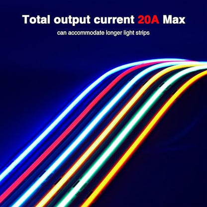 GLEDOPTO ZigBee3.0 Pro+ 5 in 1 LED Controller 20A Max RGBCCT/RGBW/RGB/CCT/Dimmer Compatible with Alexa Homey Home Assistant Z2M APP Control for Analog RGBCCT RGB WWCW LED Strip Light (Hub Required)