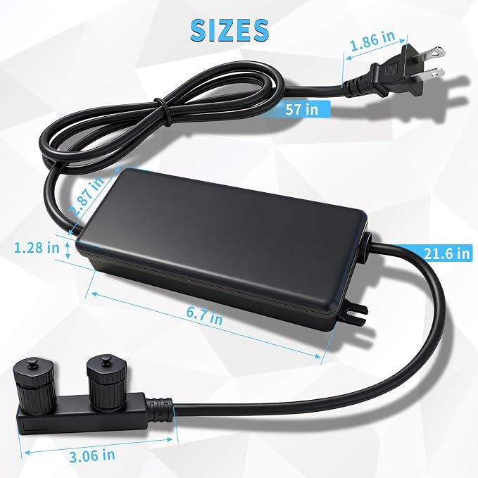 24V 100W Power Adapter for Philips Hue Bridge Outdoor Lighting | IP67 Waterproof Double Connector Power Supply Compatible with Philips Hue Lily Spot, Lily XL, Calla Pathway, Impress Lights