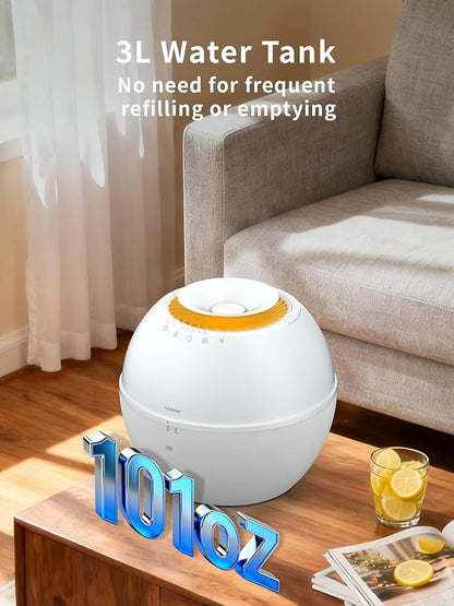 2 in 1 Dehumidifier & Humidifier Combo, 101oz Smart for Bedroom Bathroom Basement, Portable Air Purifier with Auto Steam, Small Dehumidifiers with Drain Hose