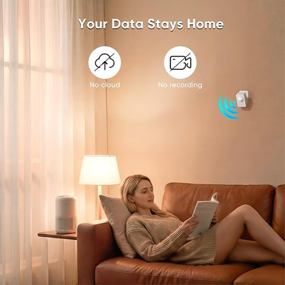 WiFi Motion Sensor, Smart PIR Motion Detector with Real-Time App Alerts, 128° Wide Angle & 8m Range, No Hub Required, Works with Smart Life/Tuya, Battery or USB Powered for Home Security Automation