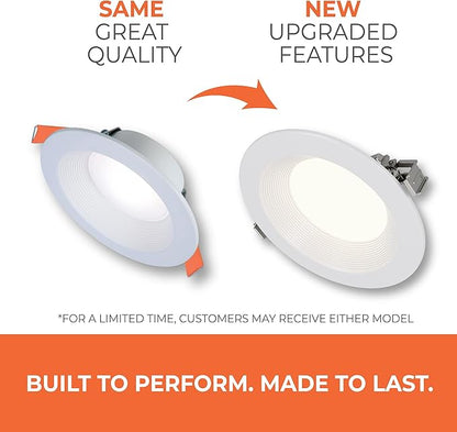 HALO RL 6 in Canless LED Recessed Ceiling Light with Selectable Color Temperature 2700K-5000K Selectable Lumen 900/1200 for Indoor Outdoor Wet Locations Dimmable IC Rated- RL6LS9FSD2W1EWHDM