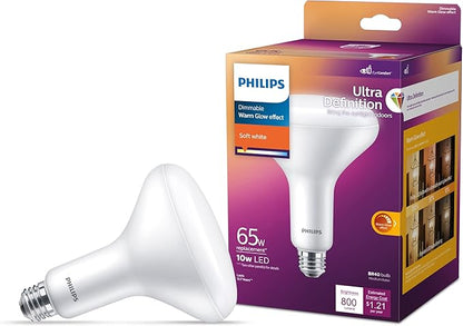 Philips LED Flicker-Free Frosted Dimmable BR40 Light Bulb - EyeComfort Technology - 800 Lumen & Flicker-Free Frosted Dimmable BR30 Light Bulb - EyeComfort Technology - 650 Lumen