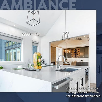 LUXRITE 3 Inch Trimless LED Recessed Light with Junction Box, 5CCT Selectable 2700K-5000K, 10W, 750LM, Dimmable, Wet & IC Rated, Canless Downlight, ETL Listed, New Construction and Remodel