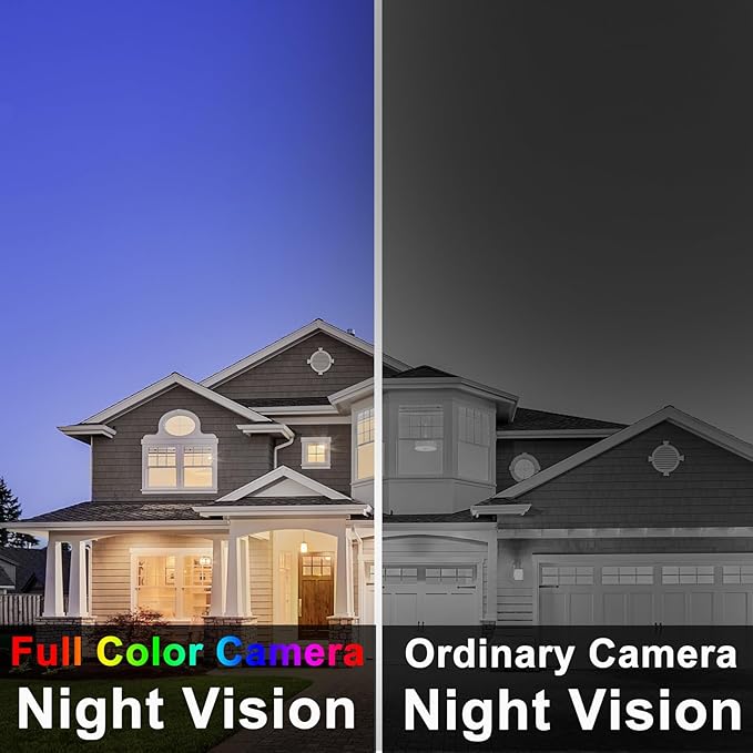 8MP 4K PoE IP Security Camera, H.265 Smart Dual Light Turret Dome Camera, Support Color Night Vision, Two Way Talk, SD Card Slot, 98ft Night Vision, 110°Wide Angle, Human/Vehicle Detection