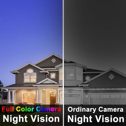 8MP 4K PoE IP Security Camera, H.265 Smart Dual Light Turret Dome Camera, Support Color Night Vision, Two Way Talk, SD Card Slot, 98ft Night Vision, 110°Wide Angle, Human/Vehicle Detection
