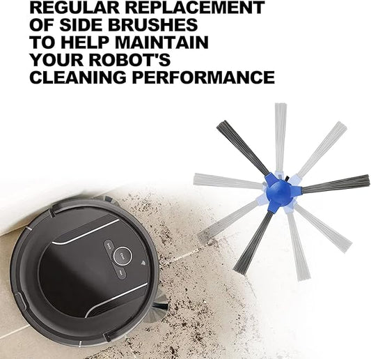 4 Pack Replacement Side Brushes for Sweeping Robots, Vacuum Cleaner Side Brush for RoboVac 11S, 11S MAX, 30, 30C, 30C MAX, 15C, 15C MAX, G10, G30, G30 Edge, G30 Hybrid, G20, G40, G40 Hybrid