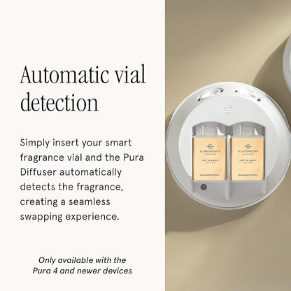 Pura x Glasshouse Home Scent Refill - Smart Air Diffuser - Hours of Luxury Fragrance per Refill - Home Essential - Clean & Safe Diffuser Fragrance - Lost in Amalfi