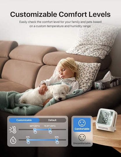 X-Sense Wi-Fi Thermometer Hygrometer with LCD, Base Station not Included | Clear LCD Display for Real-Time Indoor Temperature and Humidity