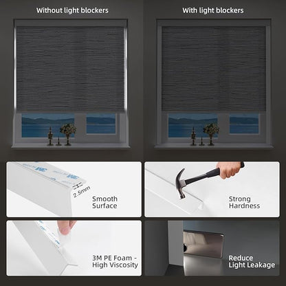 ZSTARR Motorized Smart Light Filtering Blind for Window with Remote Control, Automatic Blackout Roller Shade Customizable Size,with Valance Child Safety Rechargeable Battery Blinds(Jacquard Gray)