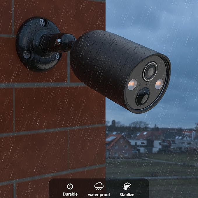 Adjustable Mount and Silicone Skin Cover for TP-Link Tapo MagCam 2024 PCMag(Tapo C425) and Tapo SolarCam 2K Security Cameras (Black)