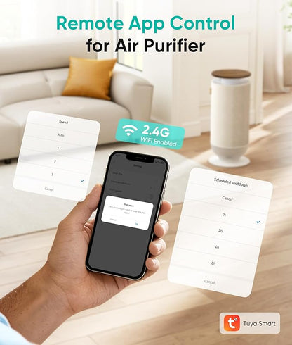 Petbobi Air Purifiers for Home Pets - Air Purifier for Large Room up to 3600 ft², H13 + H11 HEPA for Pet Odors & Hair Dander, 360° Airflow Air Cleaner with PM2.5 Monitor, App Control, Auto Mode