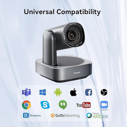 Tenveo PTZ Camera, 5X Optical Zoom, FHD 1080P, Wide Angle, USB3.0/HDMI/LAN PoE IP Live Streaming for Church Video Conference Broadcast Zoom Teams YouTube OBS