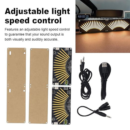 Audio Level Indicator, Voice Controlled Music Level Indicator with Adjustable Light Speed Controls for Home Stereo System