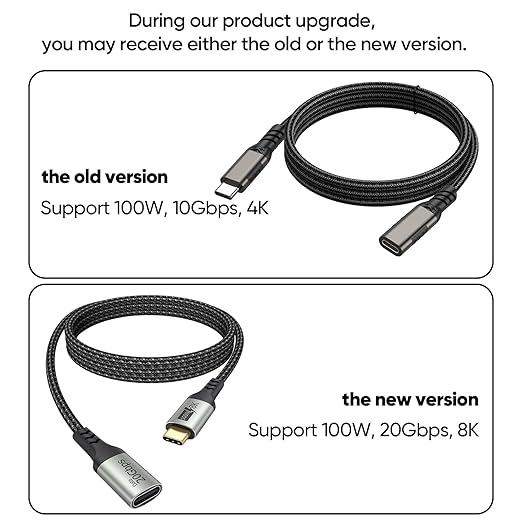USB C Extension Cable 5 Pack,Multi Pack 3FT USBC Male to Female Cord, [USB 3.2 Gen2/10Gbps] 100W/5A Fast Charging 4K@60Hz Video USB C Cable for iPhone 17PM,MacBook,iPad Pro,Carplay,Security Camera