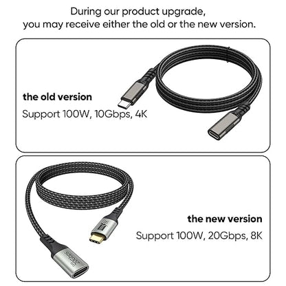 USB C Extension Cable 5 Pack,Multi Pack 3FT USBC Male to Female Cord, [USB 3.2 Gen2/10Gbps] 100W/5A Fast Charging 4K@60Hz Video USB C Cable for iPhone 17PM,MacBook,iPad Pro,Carplay,Security Camera