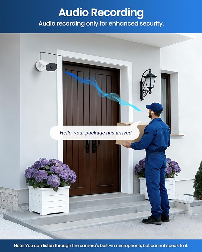 ZOSI 8CH 1080p Home Security Camera System with Audio, AI Person Vehicle Detection, 4pcs Outdoor Indoor Wired Cameras, Night Vision, H.265+ 8 Channel DVR with 1TB HDD, 24/7 Recording, No Monthly Fees