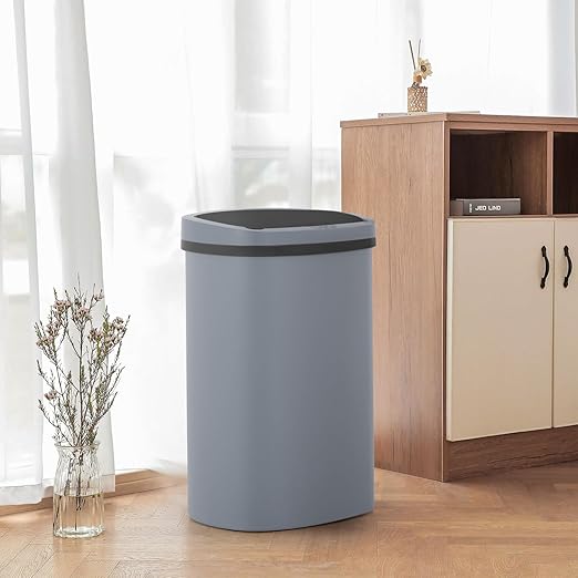 FDW Garbage Can 13 Gallon 50 Liter Kitchen Trash Can for Bathroom Bedroom Home Office Automatic Touch Free High-Capacity with Lid Waste Bin